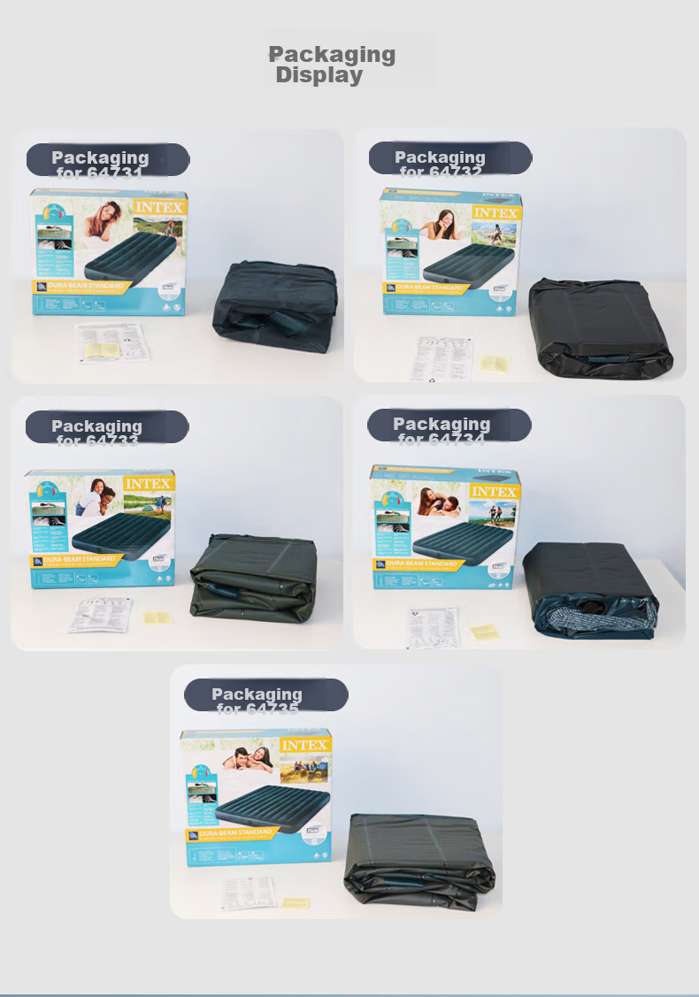INTEX Dream Green Double Inflatable Mattress, Home Sleeping Pad, Camping Emergency Single/double Folding Bed, 64734W 9