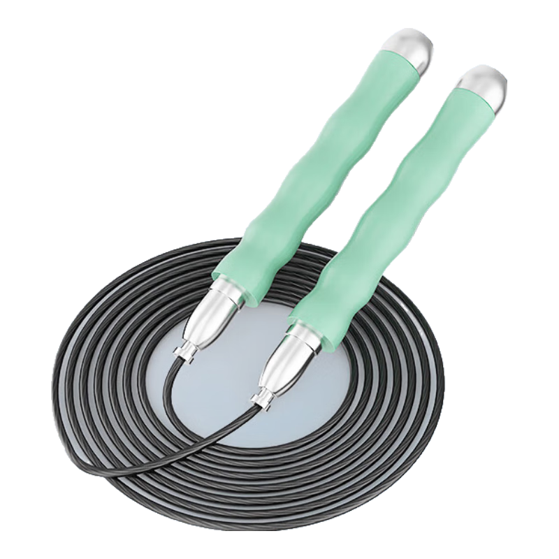 JD Original Self-Locking Speed Steel Wire Jump Rope, Fitness Dual-Bearing Adjustable Length, for Children Students Middle School Entrance Exam Competition, Gree