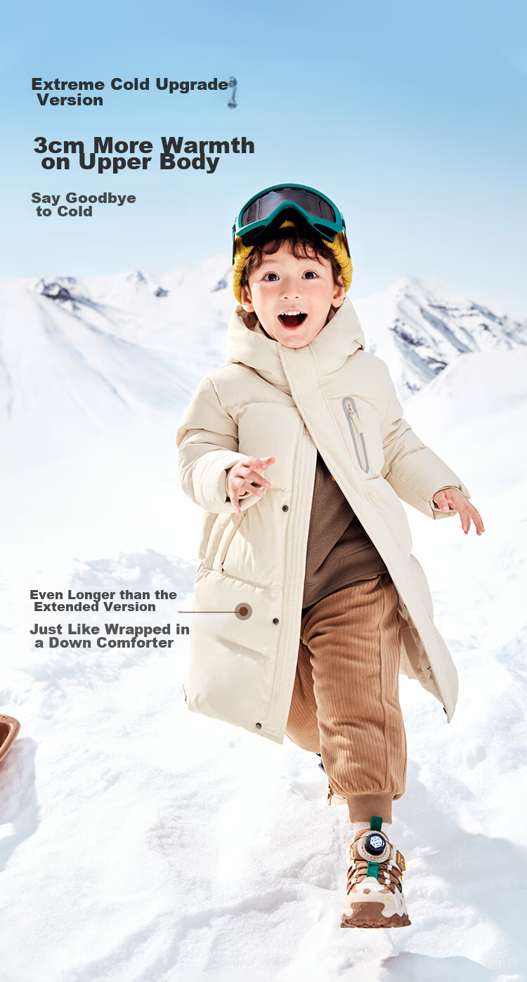 BALABALA Children's down Jacket, Boys And Girls Outerwear, Baby Winter Clothing, Mid-Length Stylish Coat, 208424107201 6