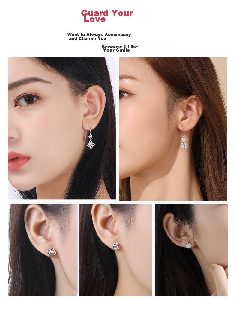 Dijing 999 Sterling Silver Earrings for Women, 2026 New Style Weekly Studs, Elegant High-End Ear Drops, Birthday Gift for Women And Wives 13
