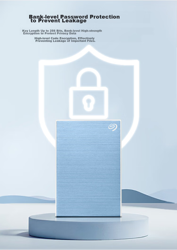 SEAGATE Portable Hard Drive, 5TB Encrypted, USB3.0 High-Speed, SEAGATE Ming 2.5-Inch, Silver, Portable Large-Capacity Mechanical Hard Drive, Privacy Protection, Data Recovery Service 4