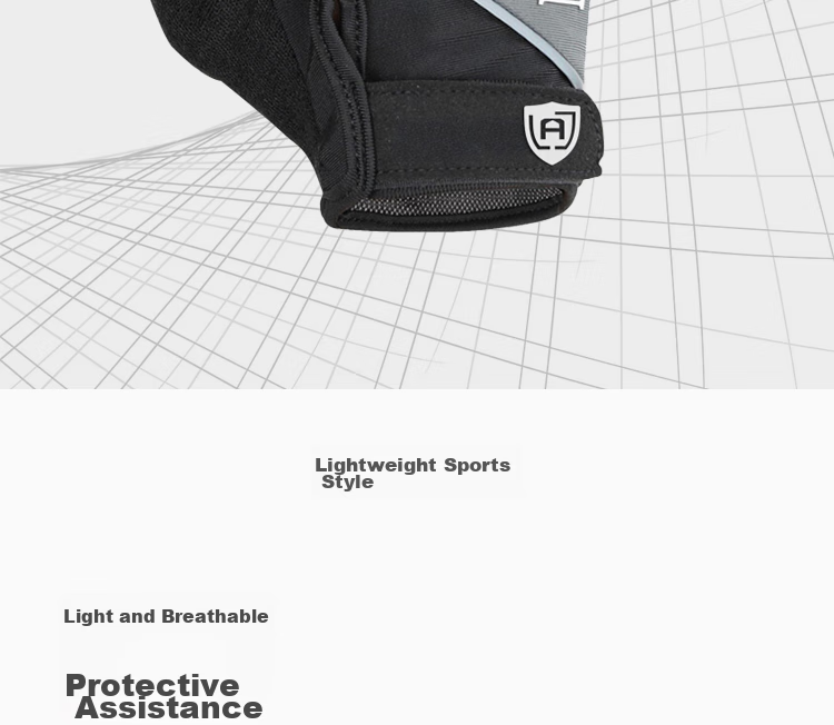 LAC Sports Gloves for Men And Women, Fitness Training Gloves, Non-Slip Protective Half-Finger Breathable Gloves, Silver Gray, Size L 2