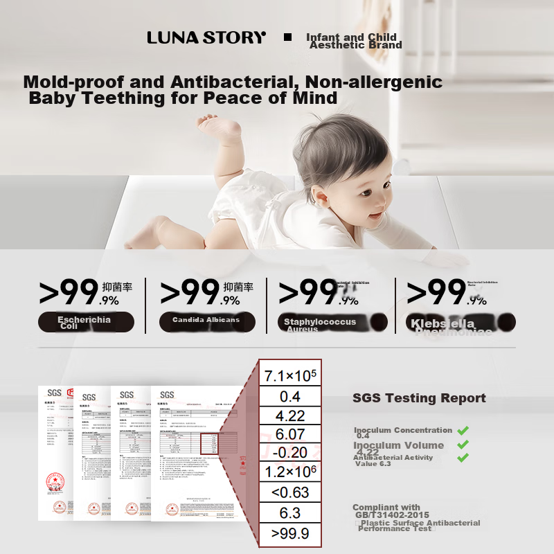 Развивающий игровой коврик LUNASTORY, противоскользящий, складной, для детей, 240*200*4 см, IXPE, анти-фолл