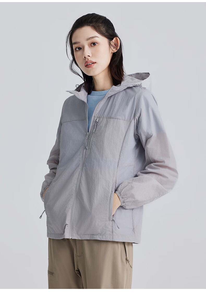 Pioneer Camp Fengdie Sun Protection Jacket for Women, Summer Lightweight Outer Layer, Breathable Outdoor Original Yarn Sun Protection Clothing, UV-Resistant Skin Coat 26