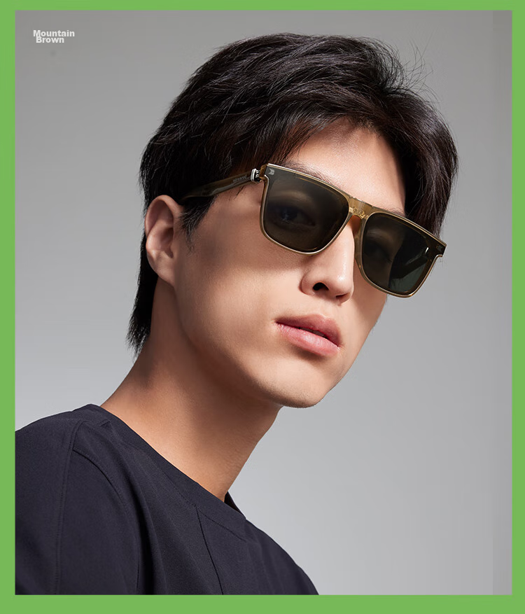 Beneunder Sunglasses for Men And Women, UV Protection Polarized Sunglasses for Driving, Cycling Glasses, Square Medium Frame 18