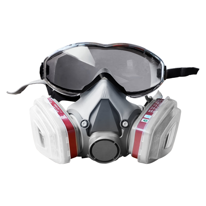 Puda Half Face Self-Priming Filter Respirator for Painting, Pesticide Protection Against Benzyl Alcohol And Other Organic Gases, Chemical Dust Prevention, Heavy-Duty Dust Protection FD-410E+A1 Filter Cartridge