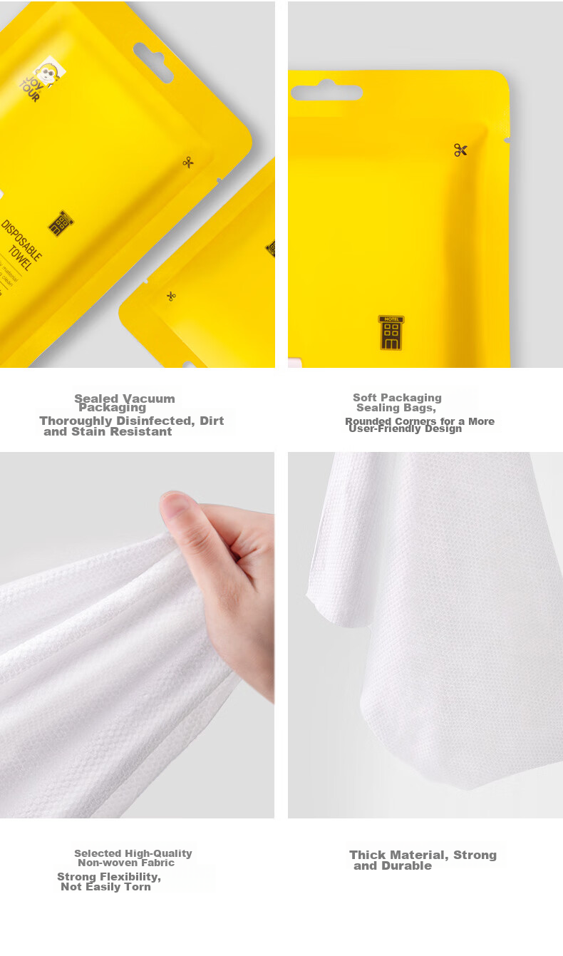 JOYTOUR Disposable Face Towels, Travel Essentials, Portable for Business Trips And Hotels, Thickened And Enlarged Cleaning Towels 25