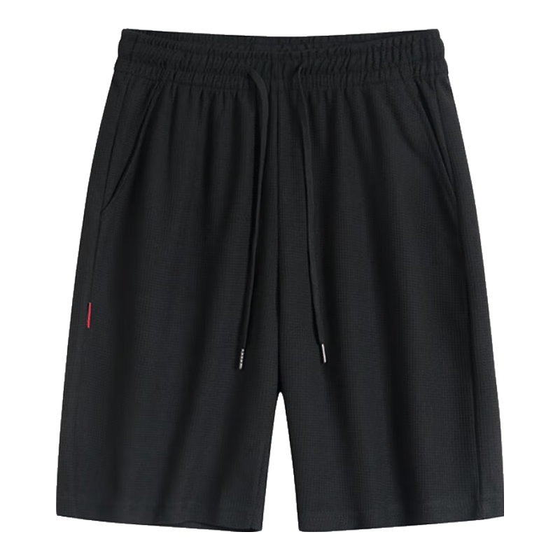 GENIOLAMODE Men's Shorts, Everyday Basic Solid Color, Drawstring, Loose Fit, Casual Comfortable Versatile Five-Point Pants