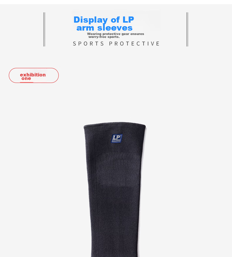 LP 668R1 Sports Arm Sleeve, Highly Breathable, for Fitness, Basketball, Tennis, Elbow Protection, Non-Slip, Full Arm Length, Protective Cover, M 10