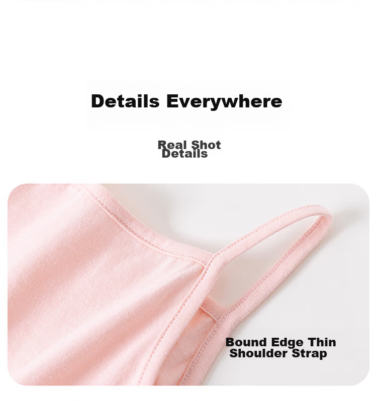 Dingguagua Girls' Cotton Vest, Class A Children's Underwear, Inner Wear Undershirt, Girls' Camisole Undershirt, 6416 150 11