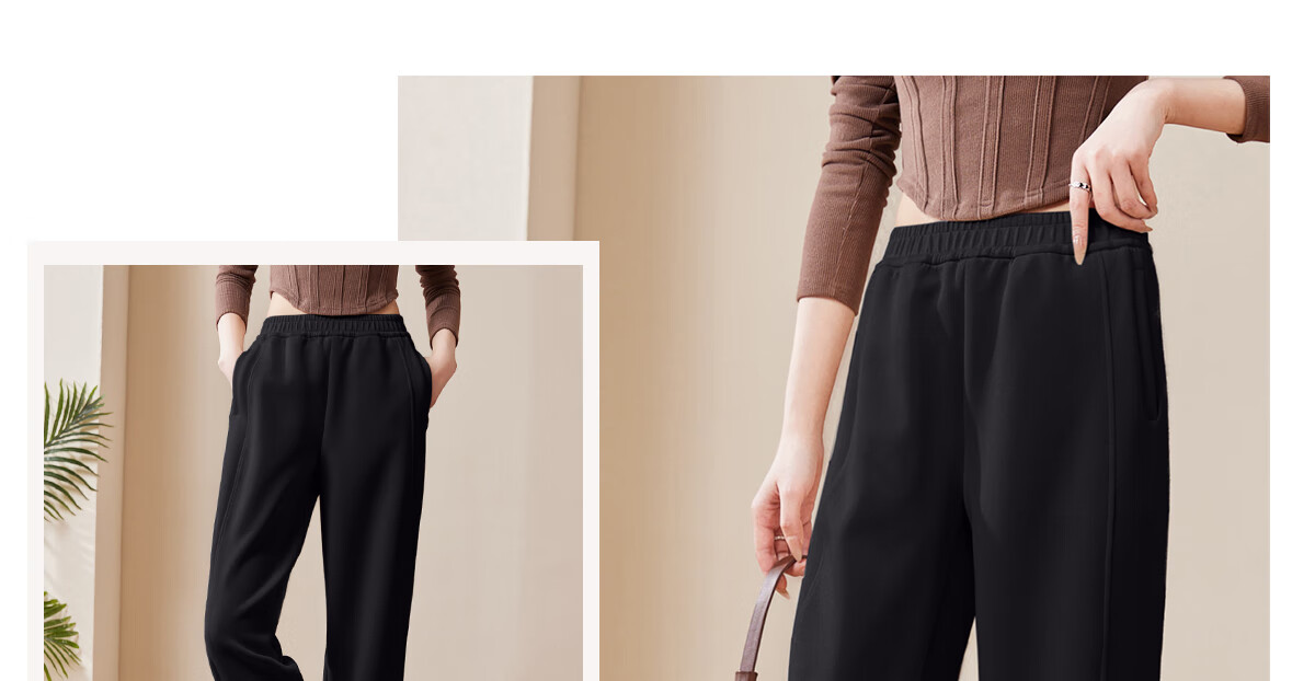 Chushen Women's Casual Pants, Fashionable And Versatile, High-Waisted Loose-Fitting Slimming Nine-Point Harem Pants, Grandma Pants S141K2005 18