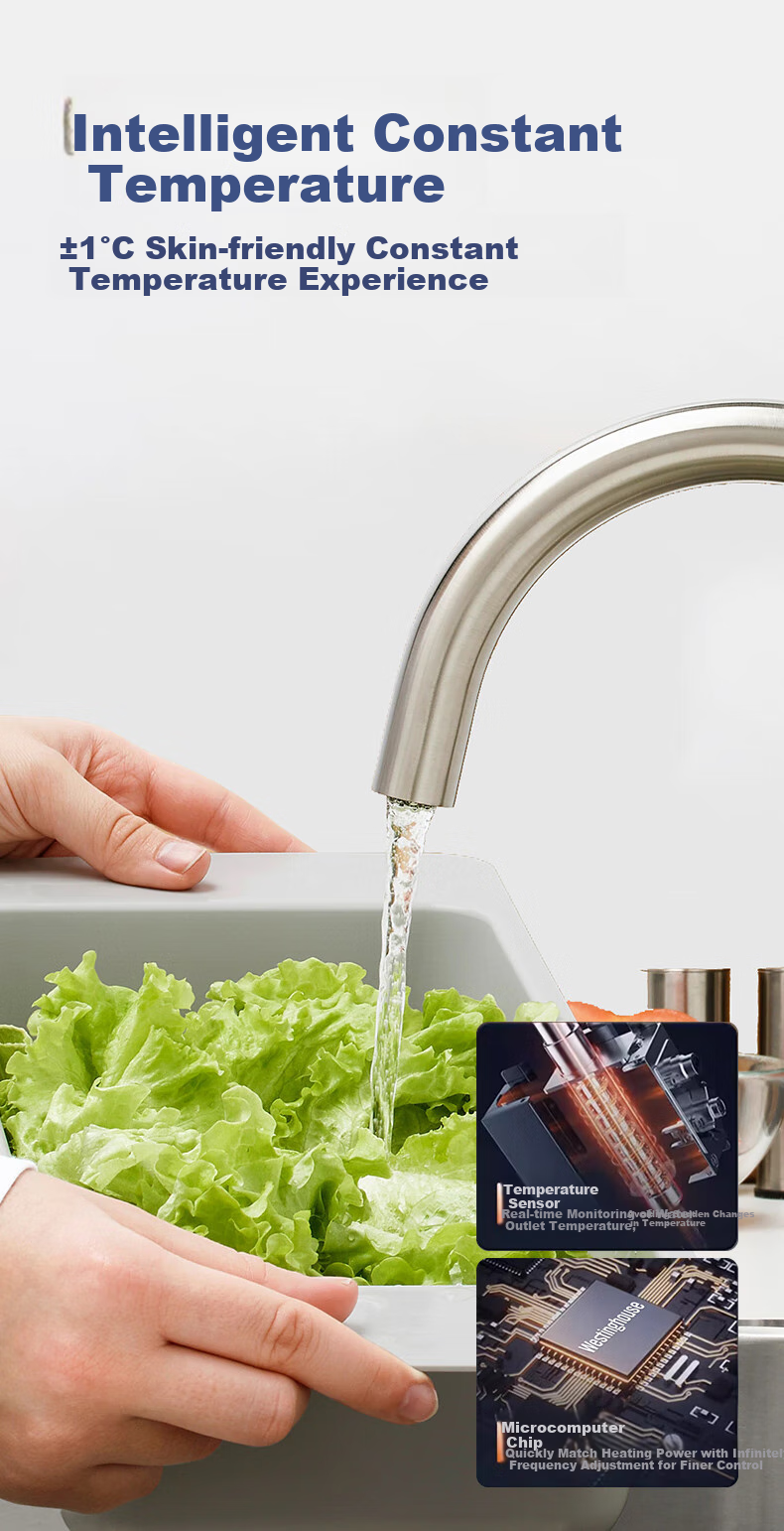 Westinghouse Instant Mini Kitchen Treasure 5500W Household Rapid Heating Mini Kitchen Treasure Water Heater, No Storage Water-Through Electric Hot Water Faucet [On-Site Installation] DSKH5551 3