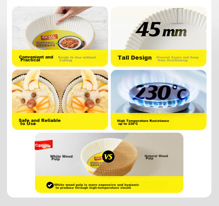 Glad Baking And Cooking Paper 5m*30cm, Meat Roasting Silicone Paper, Air Fryer And Oven Baking Sheet Paper, Original Import 11