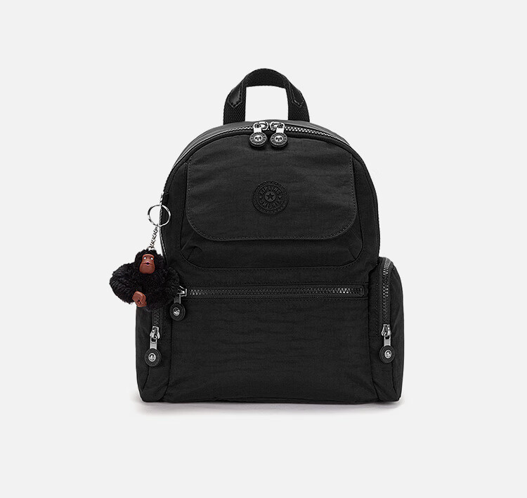 Kipling Multi-Compartment Backpack MATTA Deep Black Birthday Gift Student School Bag 7