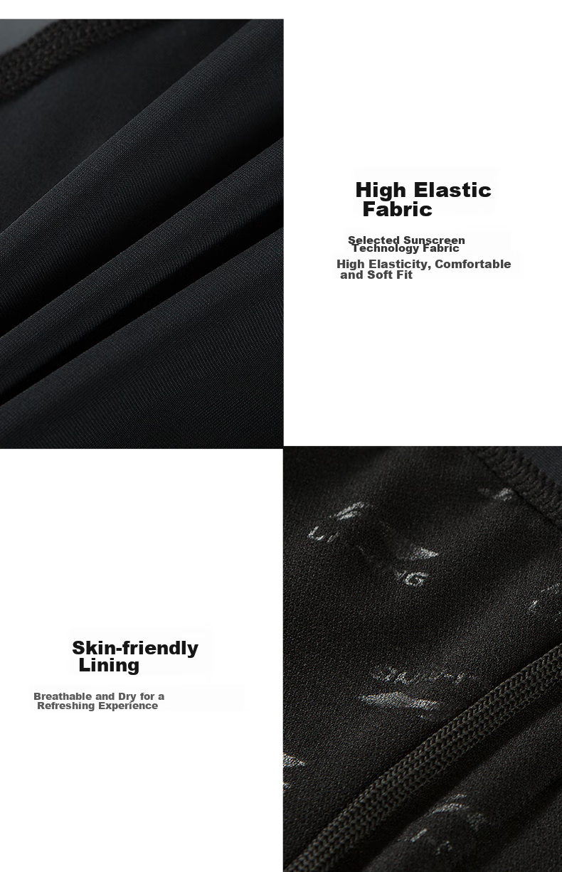 LI-NING Men's Swim Trunks Elastic Comfortable Five-Point Quick-Dry Non-Cling Swimming Shorts 736 Black L 17