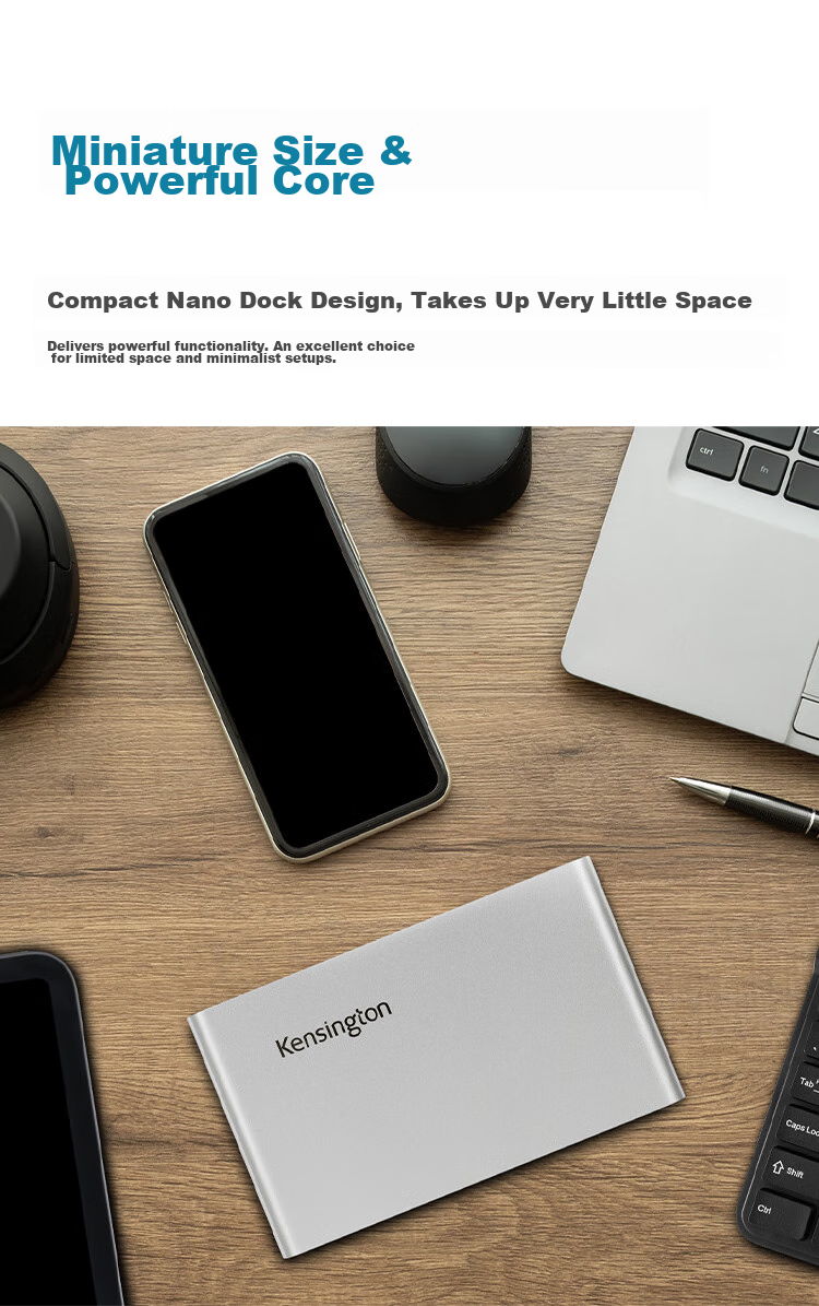 Kensington Thunderbolt 5 Docking Station, Thunderbolt 5 Expansion Dock, Four Independent Displays, 140W Power Supply, 8K Full Thunderbolt 5 Cable SD5000T5, Compatible with M4Pro/Max Macmini 7