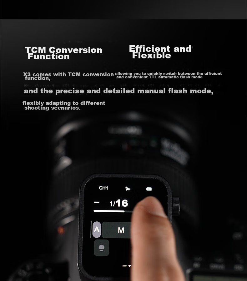 Godox Godox X3-C Canon Wireless Flash Trigger TTL Auto Metering High-Speed Sync Lithium Battery Outdoor Photography Touchscreen Control 5