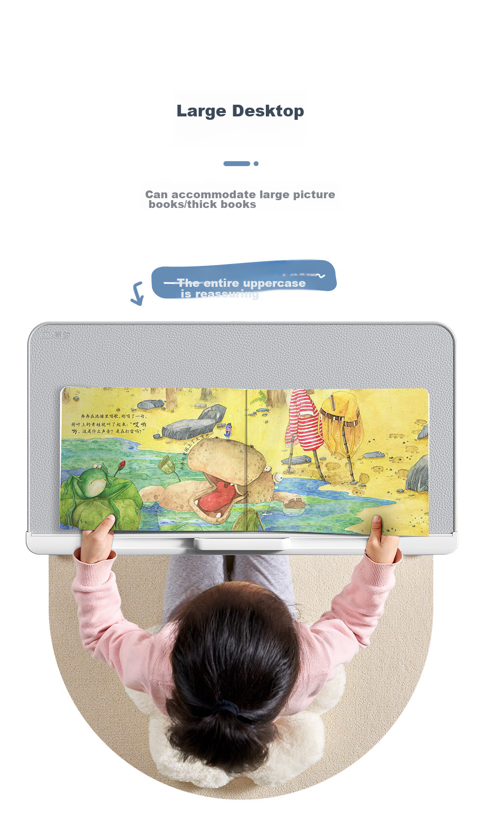 Saijing Small K7 Bed Desk, Study Table, Picture Book Stand, Reading Rack, Foldable Learning Table, Portable Writing Desk 6