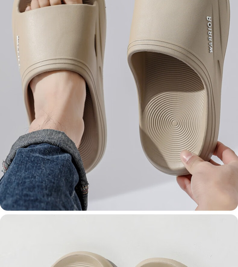 Huili Men's Slippers, Sports Bathroom Indoor And Outdoor Wear, Non-Slip Thick-Soled Sandals, HL0273 Orange Color, Size 44-45 26