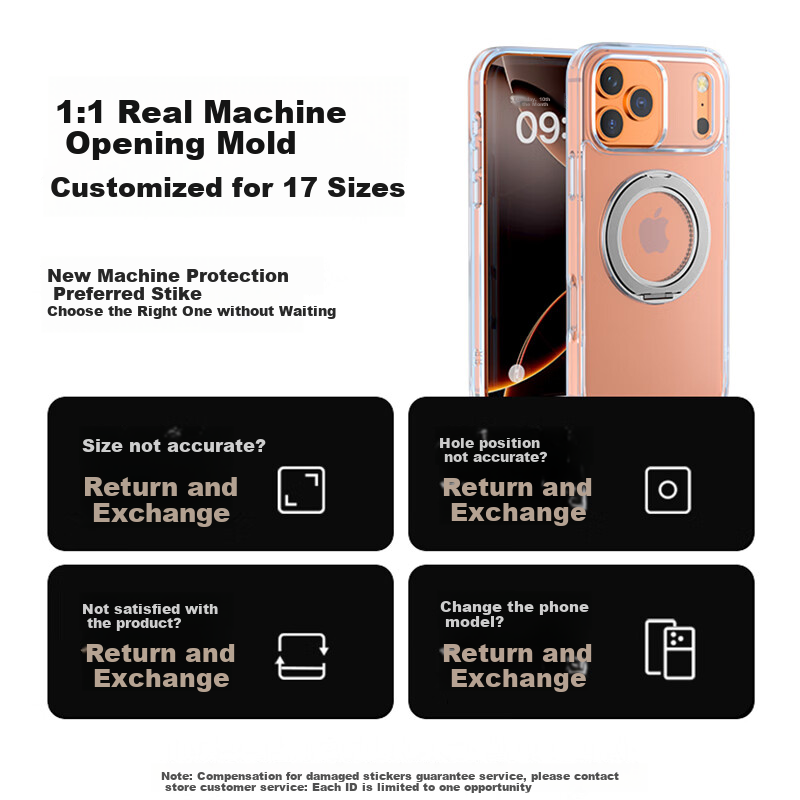 Чехол Stiger для Apple iPhone 17 Pro Max, магнитный, с защитой от падений, прозрачный, TPU