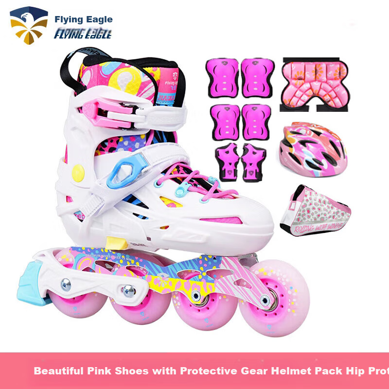 Feiying Roller Skates, Children's Inline Skates, Beginner Set for Boys And Girls, Elementary And Middle School Professional Roller Skates, Ice Skates, And Roller Skates
