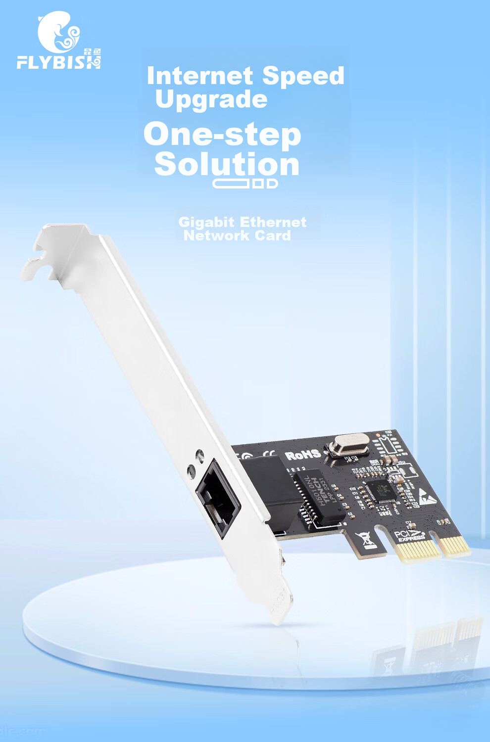 FLYBISH NA5720-T2 Gigabit Dual-Port PCI-EX1 Network Card, BCM5720 Chip, 1000M Ethernet, for Desktop Computers, Servers, Industrial Control Machines 1