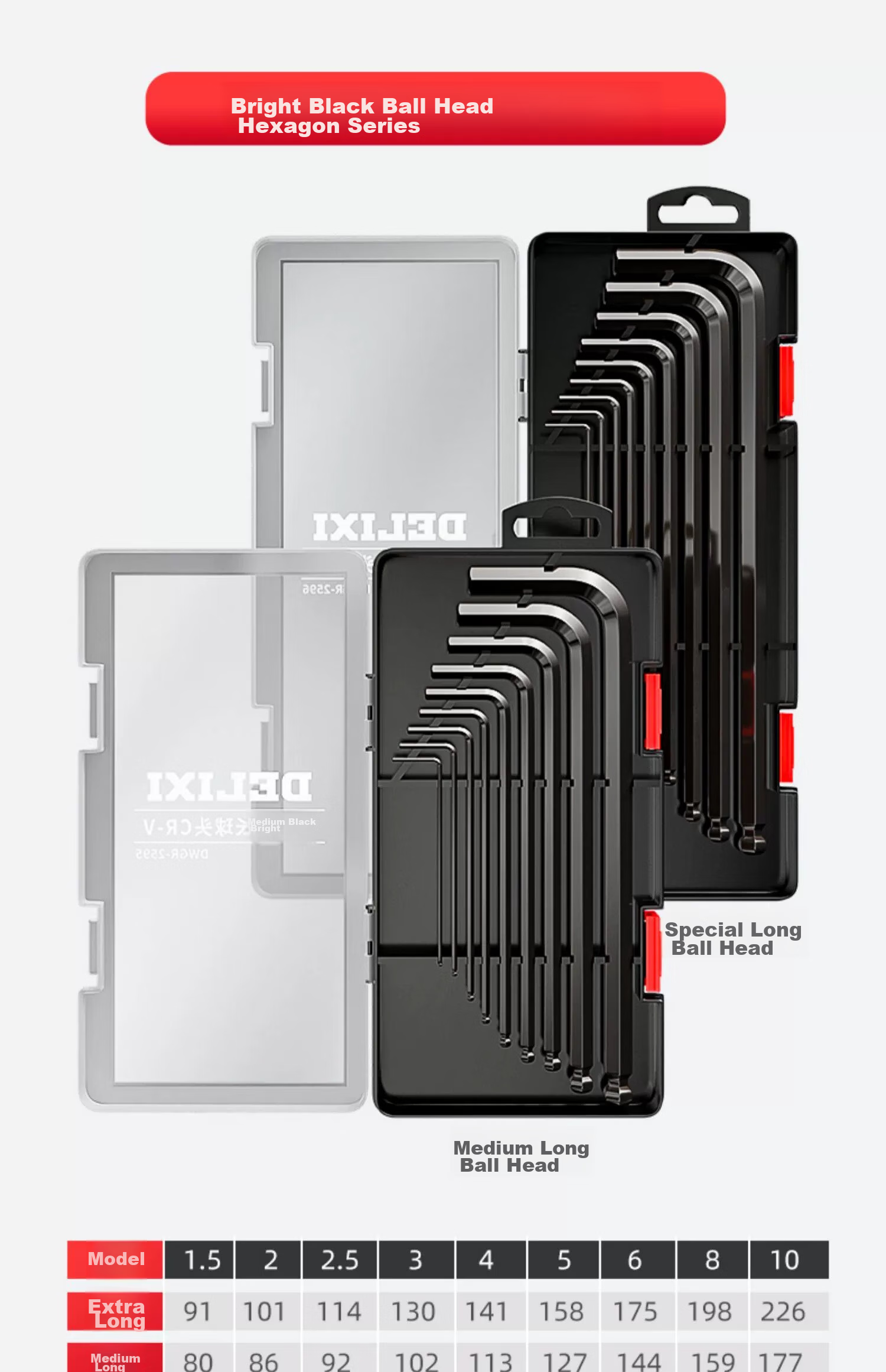 DELIXI Hex Key Set, Universal Hex Screwdriver, Internal Hexagon Extended Automatic Tool, Hexagonal 24