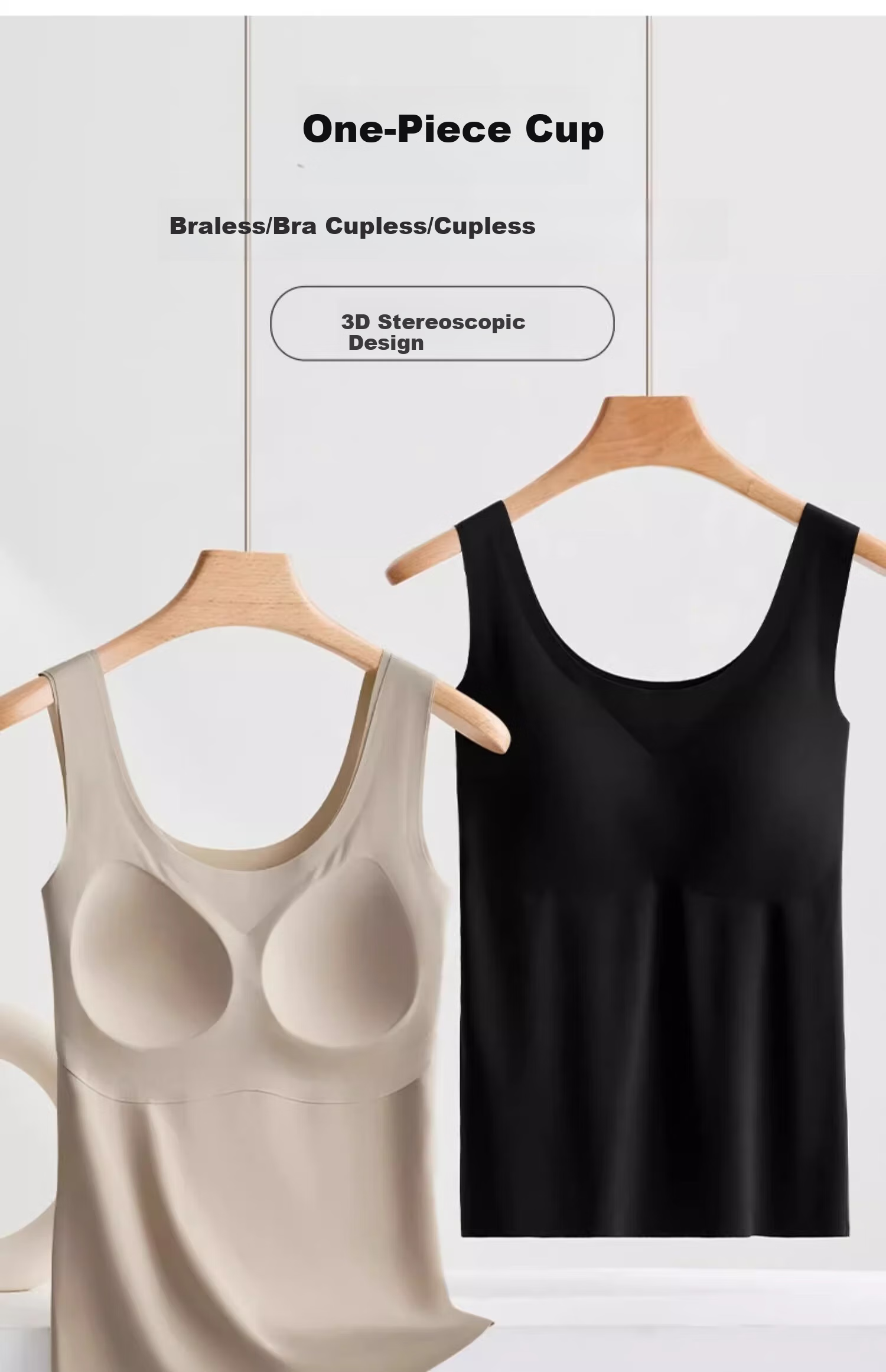 MiiOW Ice Silk Camisole Tank Top for Women with Built-In Bra Pads, White Seamless Sun Protection Inner Wear Or Outer Layer 11