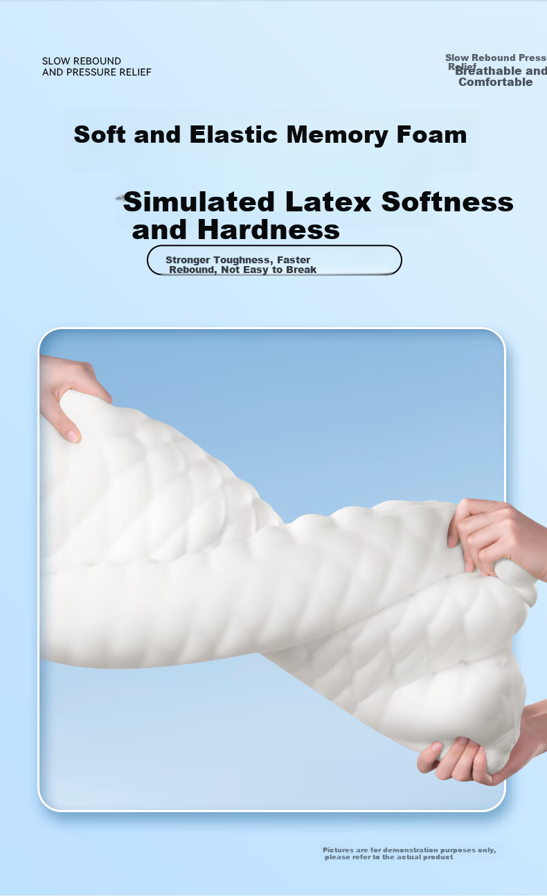 Mixiaoshu Cervical Pillow, Neck Support Pillow, Sleep Aid for Cervical Spondylosis, Deep Sleeping, Adult Side-Lying, Zoned Memory Foam Pillow 8