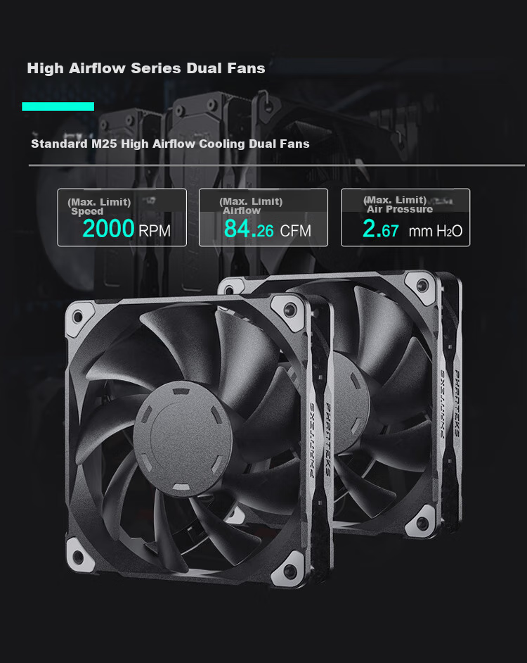 PHANTEKS Polar T6 White Anti-Gravity Dual Tower Air Cooler CPU Heatsink (PWM Dual ARGB Fans, Includes High-Nano Thermal Paste, Heat Spreader, And Noise Reduction Device) 16