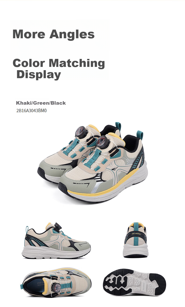 DR·KONG Toddler Shoes Sneakers Autumn Boys And Girls Rotary Buckle Children's Shoes 2B16A3043CW Pink Size 27 6
