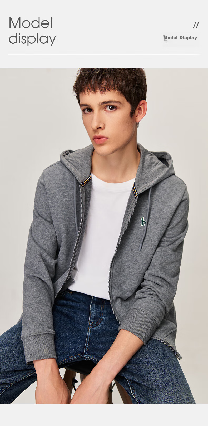 HAZZYS Men's Knitted Cardigan Hooded Jacket ASVZU0BDX28, Dark Navy Blue DN, 185/104A52 6