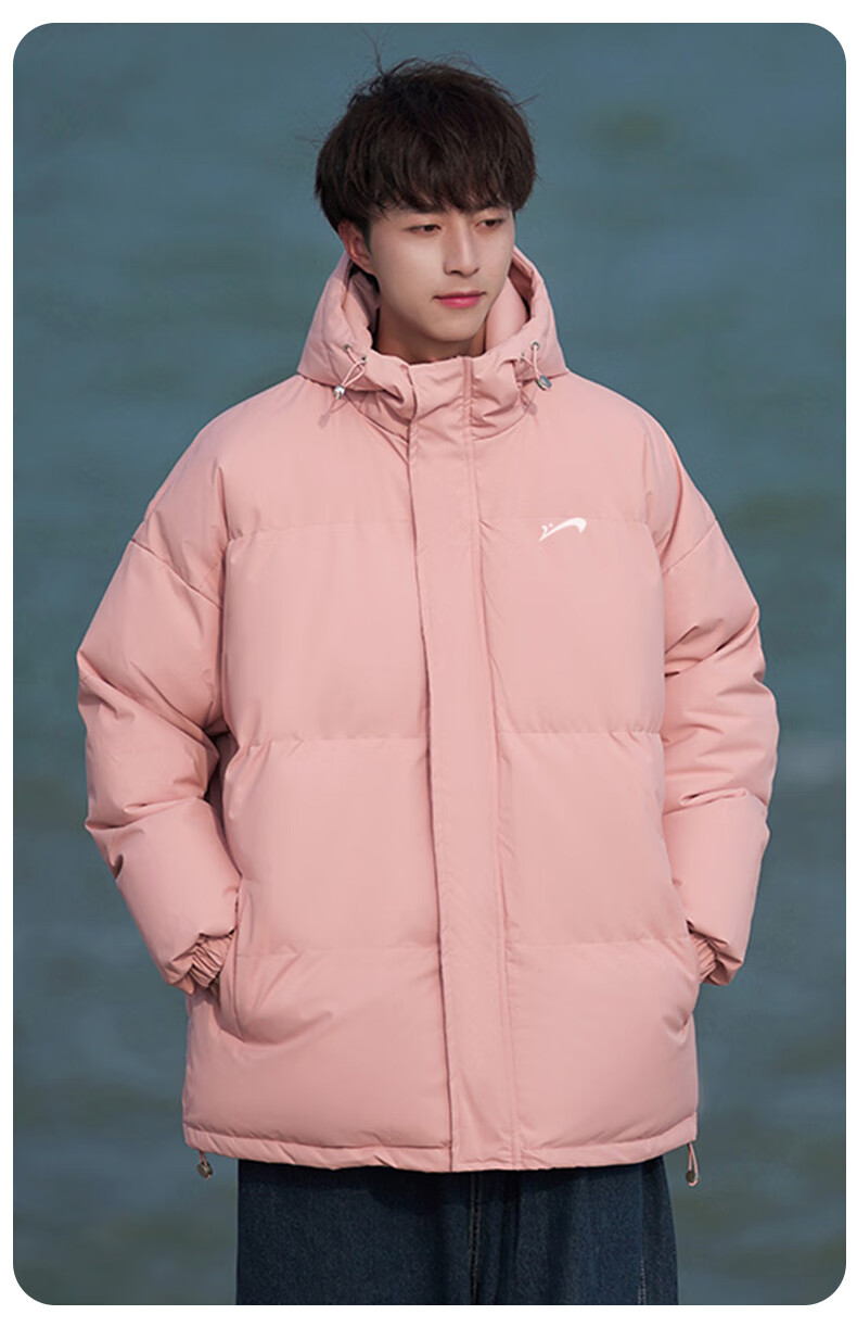 Guirenniao Autumn Winter Men's Hooded Cotton Padded Jacket Thickened Warm Windproof Coat Gray Green 2XL 16