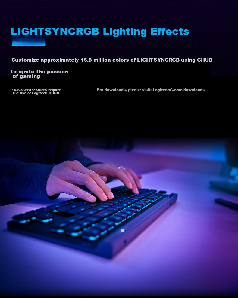 G Falcon Series G515 LIGHTSPEED TKL Low-Profile Wireless Gaming Keyboard, 87-Key Layout, Triangular/PUBG White - T Key (Similar to Brown Switches) 8