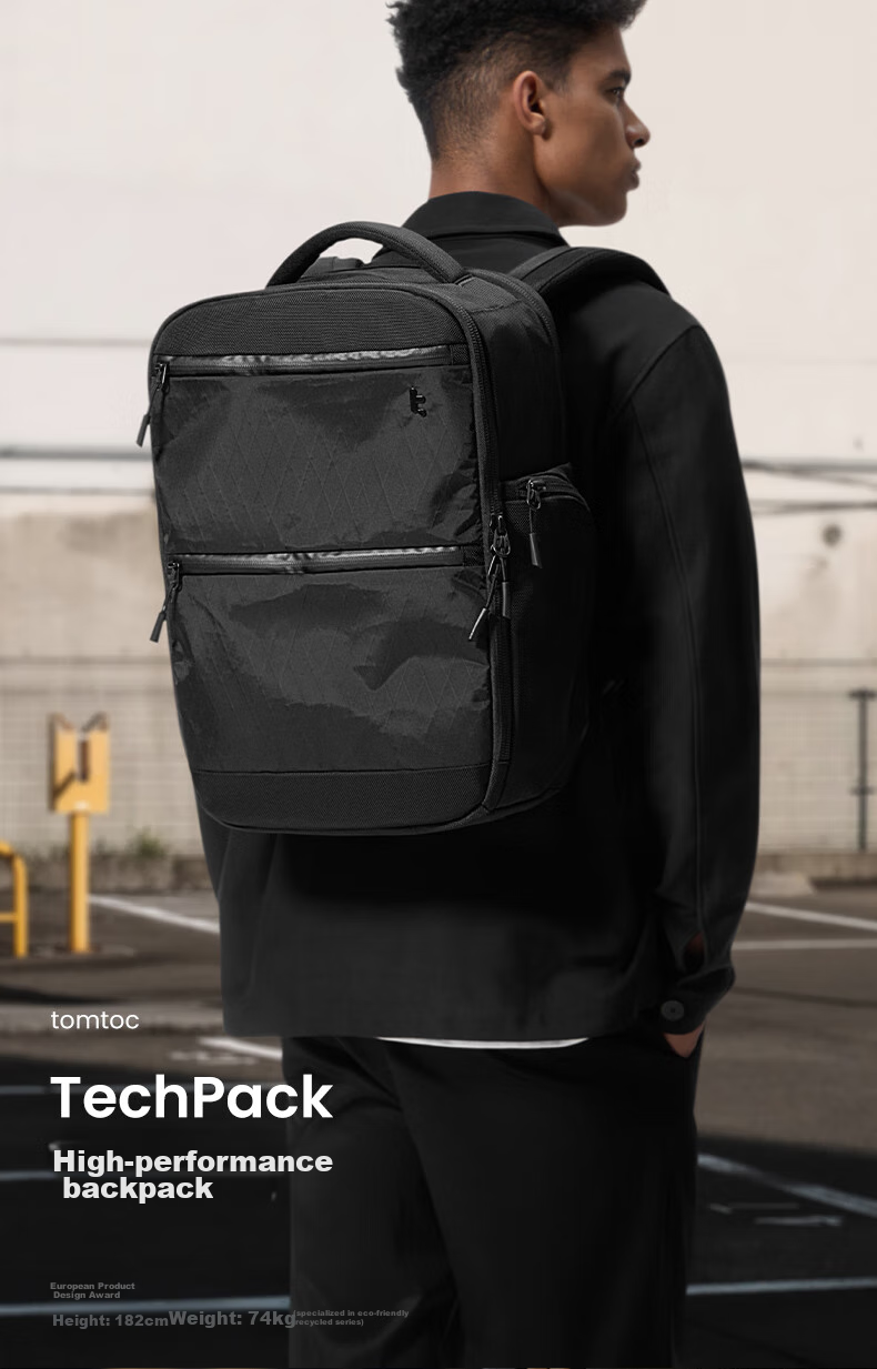 Tomtoc High-Performance Backpack Business Laptop Bag Large Capacity 16-Inch Notebook Computer Bag for Men Travel Water-Resistant T73 1
