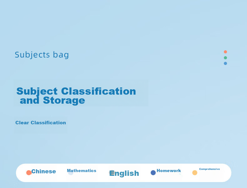 Jinzhi A4/4 Subject Classification Double-Layer File Folder, Elementary School Student Subject Pouch, Book Bag, High School Student Textbook Exam Paper Subject Organizer, Homework Pouch, Study Bag, Back-To Essential 7