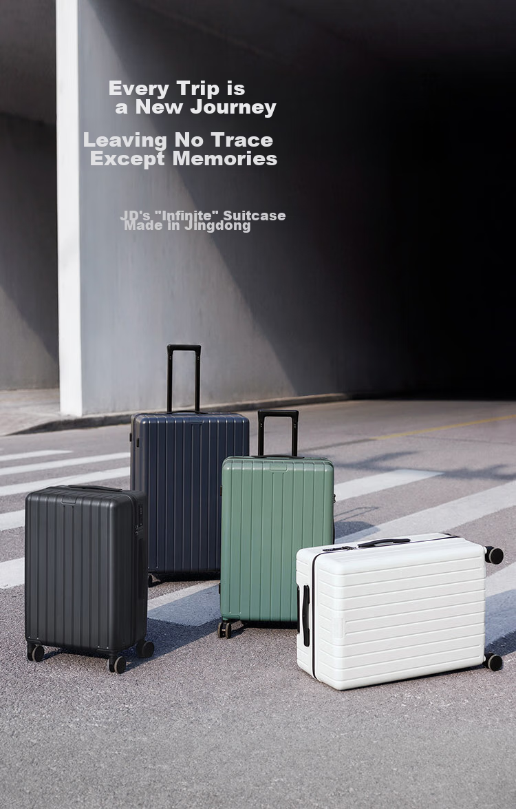JD Original German PC Large Capacity Suitcase for Men And Women, Carry-On Luggage, Travel Case, Cloud White, 20 Inches 2