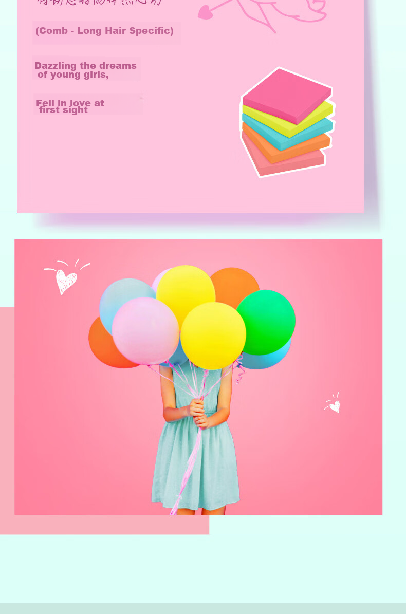 3M Sticky Notes, Memo Pads/Note Paper/Notepad, Office Supplies, School Supplies Stationery, Dureader Fun Series Blue Earth 5 Colors 654-5SST R4 14