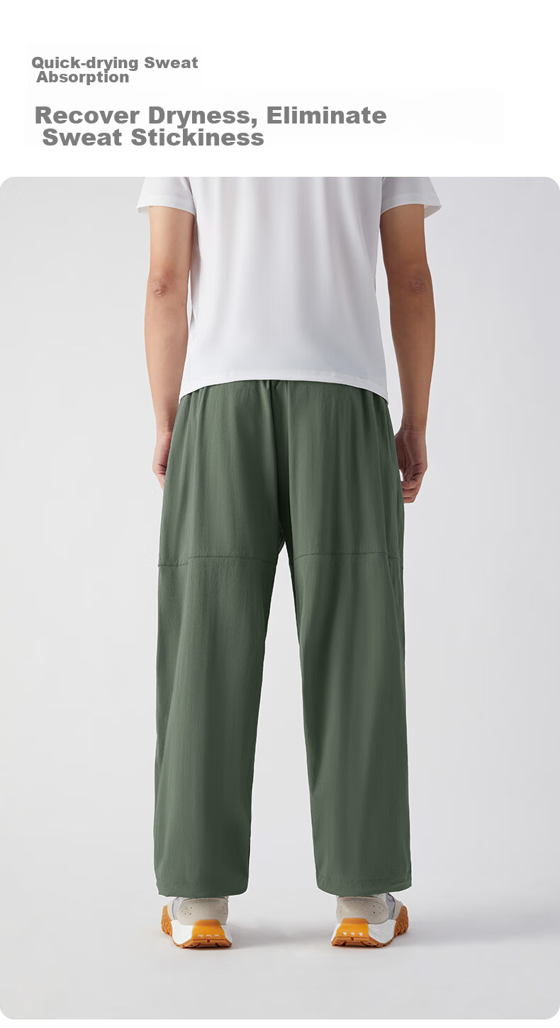 TECTOP Outdoor Lightweight Casual Pants, Woven Men's Trousers 2412213SZ Classic Black M 9