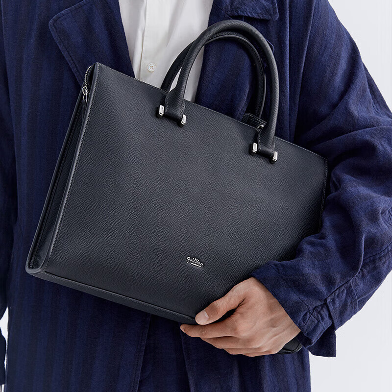 Goldlion Business Briefcase Handbag, Leather Men's Bag, Laptop Bag, Large Capacity Work Bag, Birthday Gift