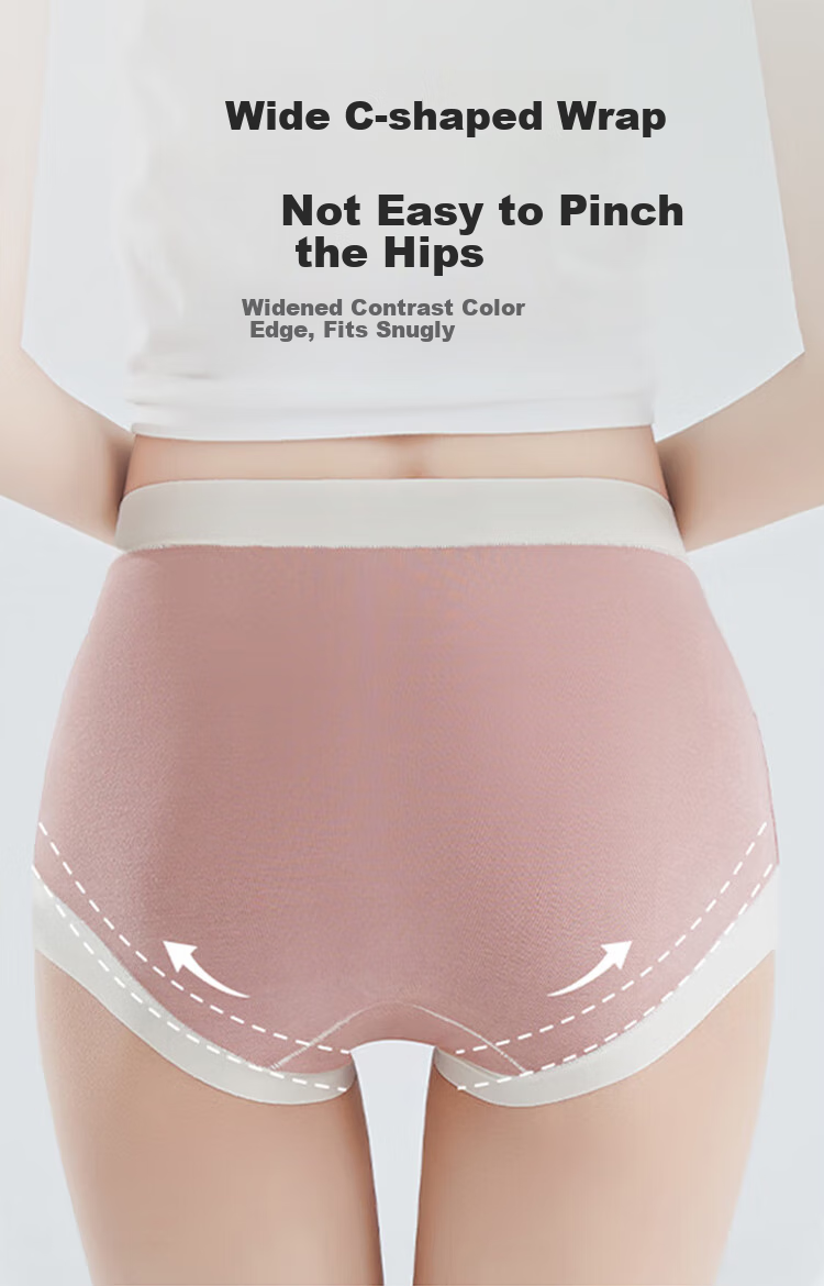 Aibaoshi Maternity Underwear, High-Waist Pure Cotton Crotch, Breathable And Comfortable, Belly Support for Pregnant Women, 3-Pack M632 XXL 2