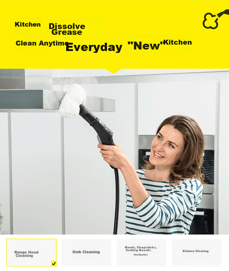 KARCHER German Steam Mop, Household High-Pressure High-Temperature Cleaning Machine, Kitchen Range Hood Cleaning Machine, Oil Removal, 30-Second Rapid Heating Floor Cleaner, Sterilization SC3 13