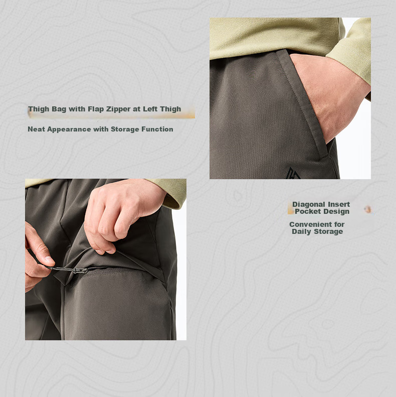361° Men's Pants, Spring And Summer New Style, Rain-Proof Sports Outdoor Hiking Cargo Straight Loose Trousers, 652533705-2 14