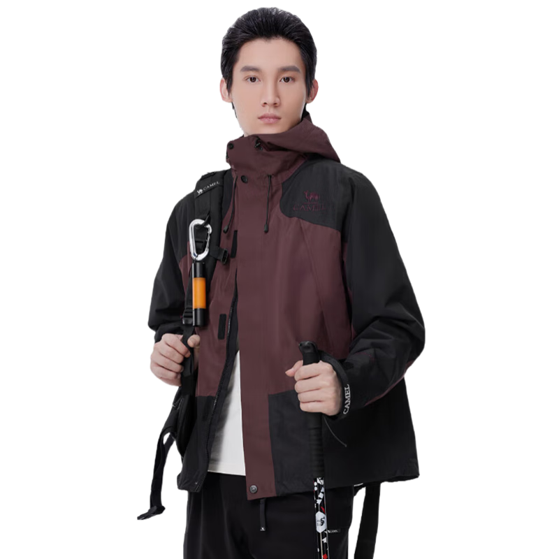 CAMEL Outdoor Hardshell Waterproof Jacket AK80 Men's Heavy Rain Hiking Mountaineering Coat for Tibet Trekking A14CATR722