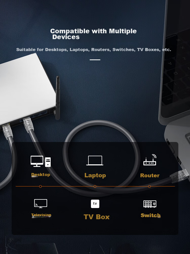 CHOOSEAL Cat6A Ethernet Cable, Single-Strand Pure Copper Thickened Cat6A Double-Shielded High-Speed Network Patch Cord, 10 Gigabit Network Connection, Computer Gaming Pre-Made Cable, 2 Meters, QS2669 12