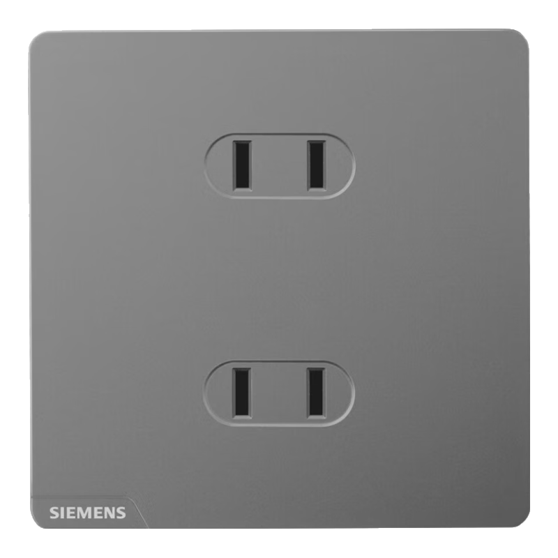 SIEMENS 10A Four-Hole Socket Panel 86 Type Flush Mount Socket Bright Deep Gray Silver 5UB26123NC022P