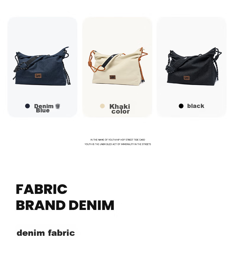 Lee Trendy Crossbody Bag, Casual Large-Capacity Simple Shoulder Bag for Men And Women, Lightweight Commuter Toast Bag for Work 4