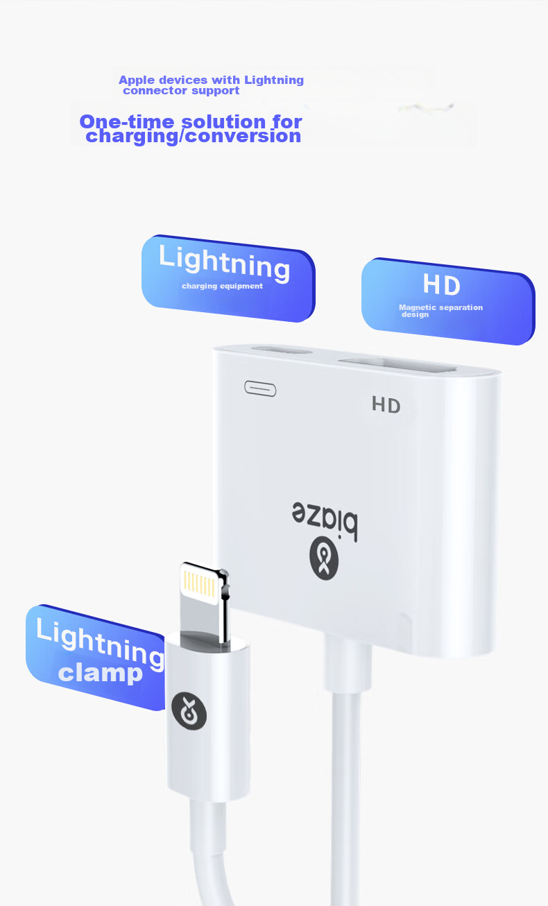 BIAZE Apple 16 Network Card RJ45 Type-C/Lightning/USB Triple Interface Adapter iPad Mobile Phone Laptop Ethernet OTG Dock P81 10