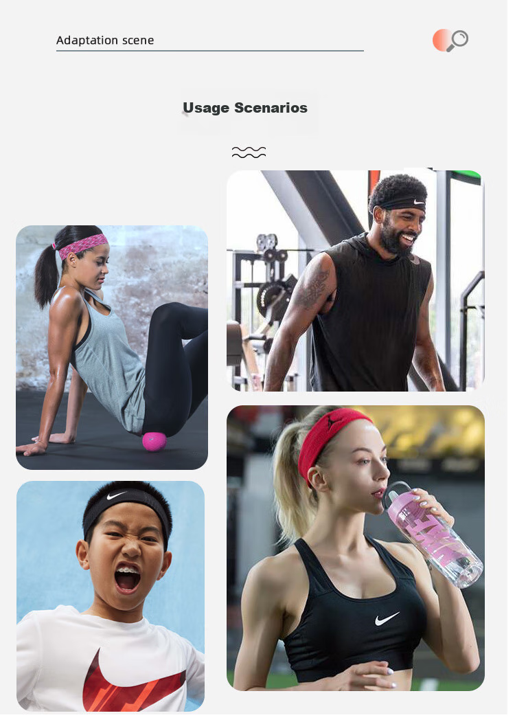 NIKE Sports Headbands Running Basketball Yoga Fitness Sweatbands Hair Bands 3-Pack N1011933036OS 5