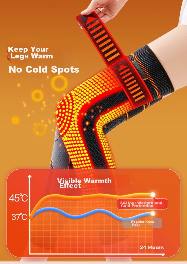 Chidong Knee Brace for Warmth, Arthritis Support for Men And Women, Extended Cold-Proof Compression Bandage, Elderly Anti-Cold Leg Support, Extended Version M 6